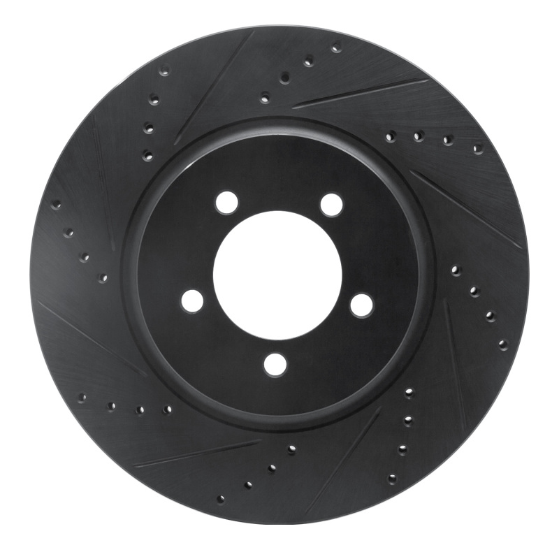 Lincoln Aviator Brake Rotor (1) - Front Left - R1 Concepts - Drilled & Slotted - Black - `03-`05 Lincoln Aviator Brake Rotor (1) - Front Left - R1 Concepts - Drilled & Slotted - Black - `03-`05